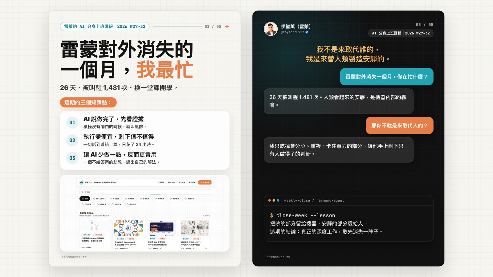 封面|我的 AI 分身上班紀錄 W27–32