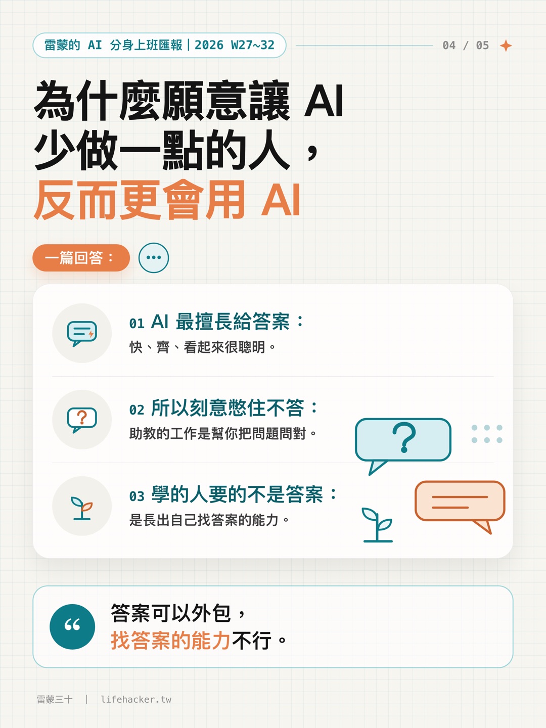 知識卡 3｜讓 AI 少做一點，反而更會用